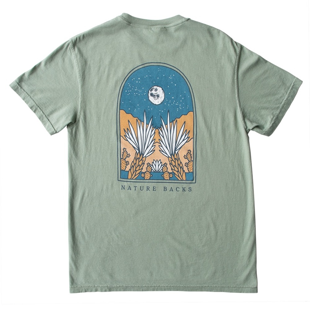 Nature Backs Short Sleeve Tee in Agave